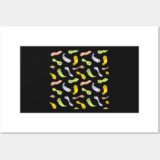 Planarians Pattern - Multi-colored Posters and Art